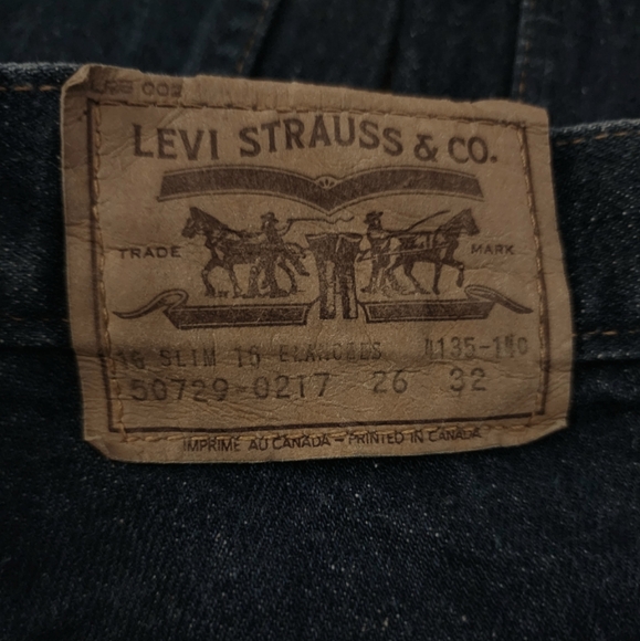 Vintage x 60s “made in Canada” Levi 50729-0217 Dark Blue Jean - Picture 2 of 11